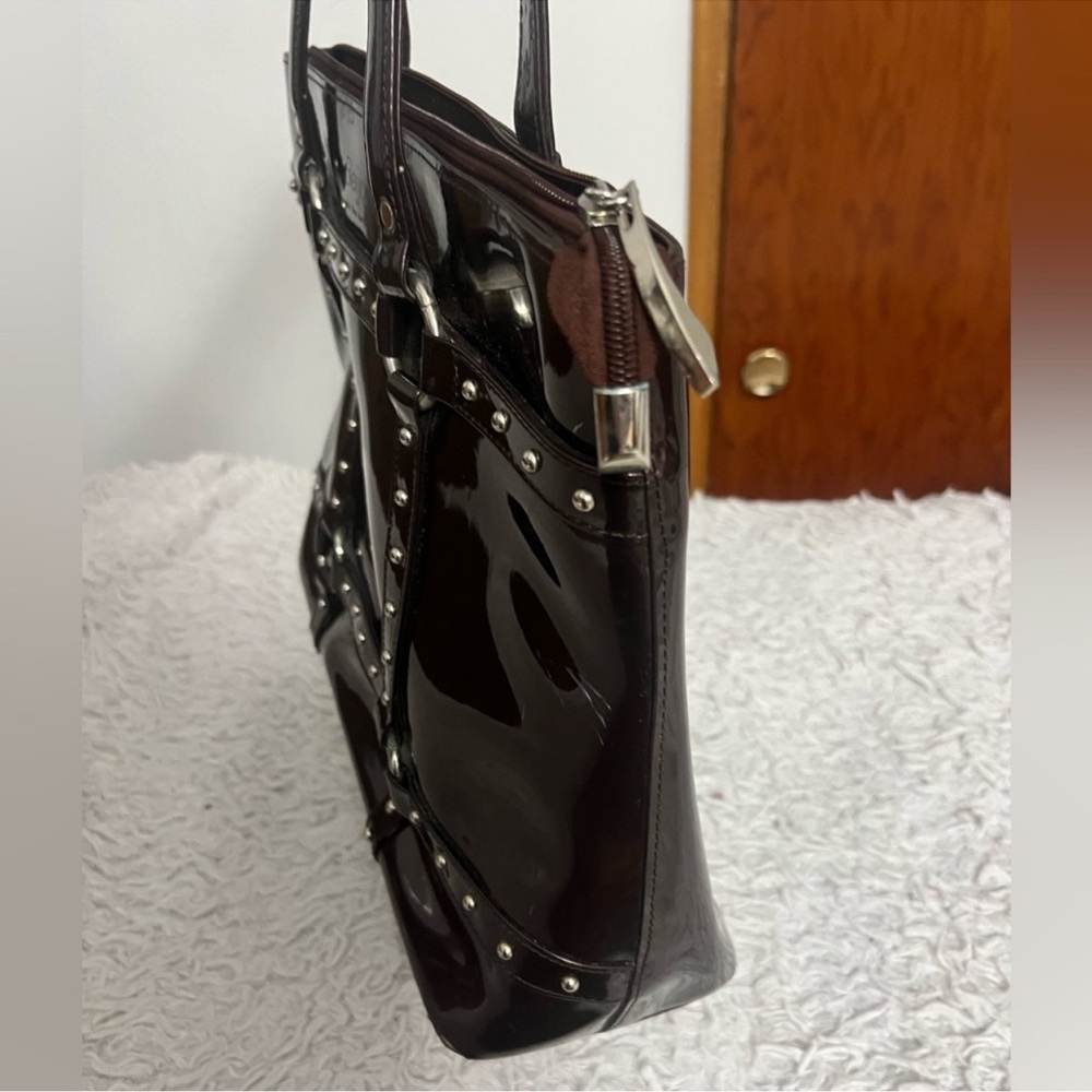 Patent Leather Brown/Bronze Beijo Bag - Picture 5 of 12